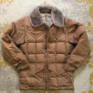 vintage 70’s goose down western ranch chore coat